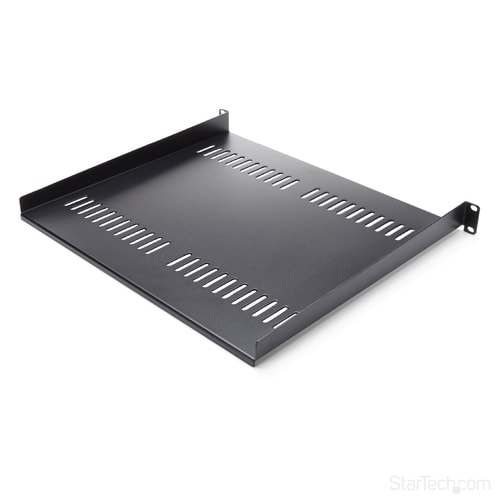 StarTech.com 1U Rack Shelf â€" 16" Deep â€" Steel â€" Vented Rack Shelf â€" Rack Mount Shelf â€" Server Rack Shelf â€" Can