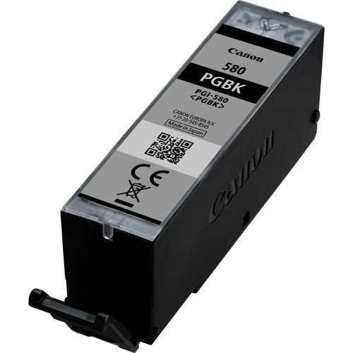 Canon PGI-580BK Original Inkjet Ink Cartridge - Pigment Black - 1 Pack - 200 Pages