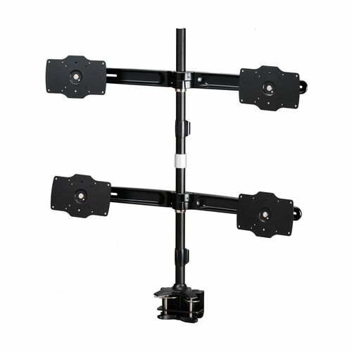 Amer Mounts Clamp Mount for Flat Panel Display, LCD Monitor, LED Monitor, Display - Black - TAA Compliant - Height Adjusta
