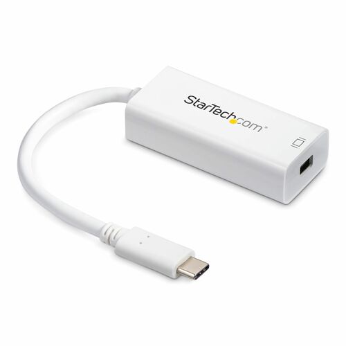 StarTech.com USB-C to Mini DisplayPort Adapter - 4K 60Hz - White - USB Type-C to Mini DP Adapter - Thunderbolt 3 Compatibl