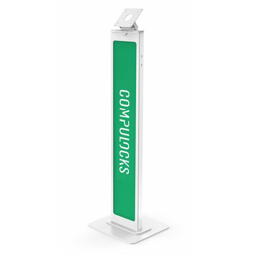 Compulocks VESA Brandable Floor Stand White - 100mm x 100mm VESA Compatible Mount, Can be set in landscape or portrait mod