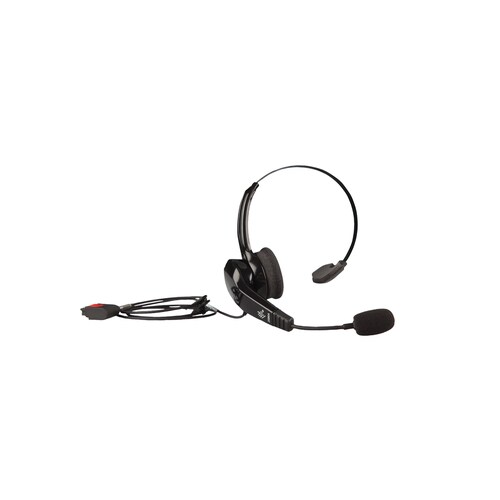 Zebra Wired Behind-the-neck, Over-the-head Mono Headset - Monaural - Supra-aural - 50 Hz to 8 kHz - Noise Cancelling Micro