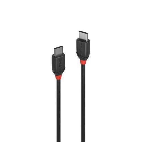 LINDY Black Line 1 m USB Datentransferkabel - Zweiter Anschluss: 1 x USB 3.1 Type C - Male - 10 Gbit/s - Abschirmung - Nic