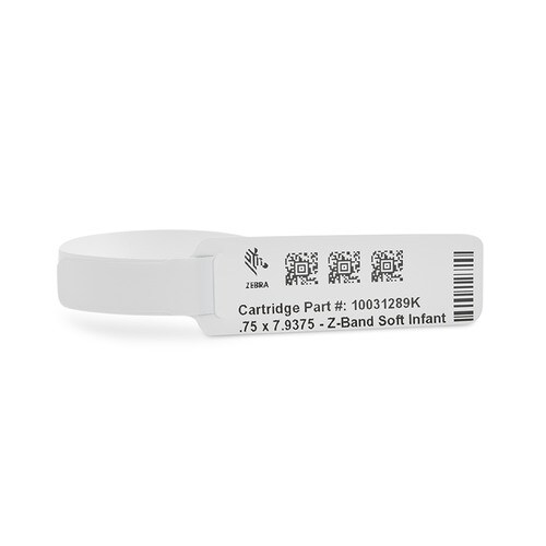 Zebra Z-Band Medical Label - 19.05 mm Width x 195.26 mm Length - Rectangle - Direct Thermal - White - Polypropylene - 260 