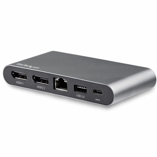 StarTech.com USB C Dock - 4K Dual Monitor DisplayPort Docking Station - 100W Power Delivery Passthrough, GbE, 2x USB-A - M