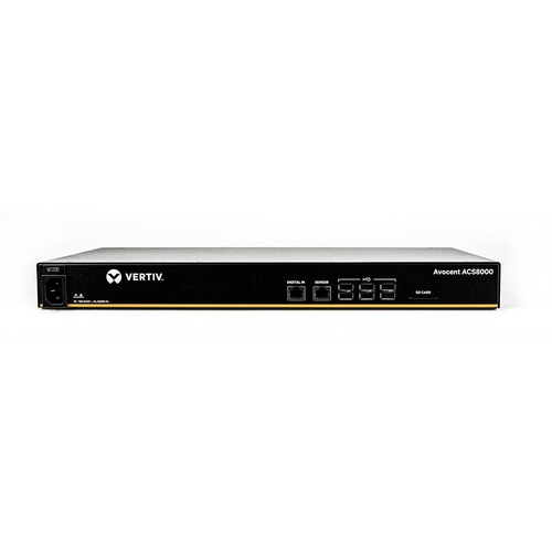 Avocent 32-Port ACS 8000 with single AC Power Supply - ACS8032SAC-404 - 1 GB - DDR3 SDRAM - Twisted Pair, Optical Fiber - 