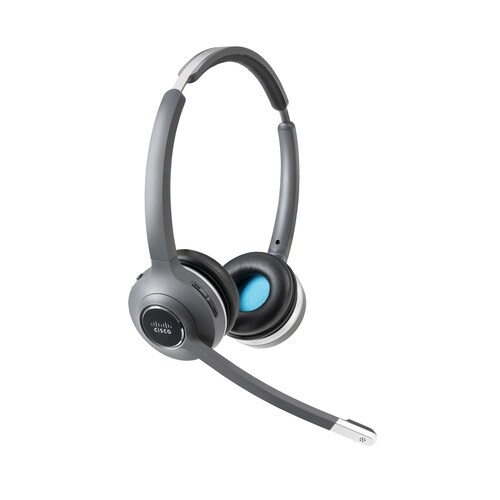 Cisco 562 Kabellos Kopfbügel Stereo Headset - Schwarz/Silber - Binaural - Ohraufliegend - 50 Hz bis 18 kHz Frequenzgang - 
