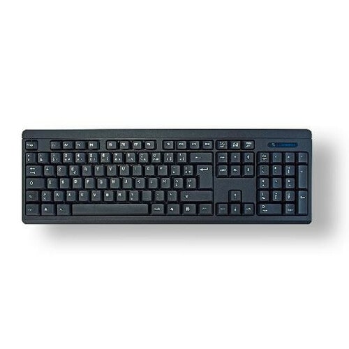 Clavier MCL - Sans fil Connectivité - USB Interface - Français - AZERTY Disposition - Noir - RF - Ordinateur de bureau, Po