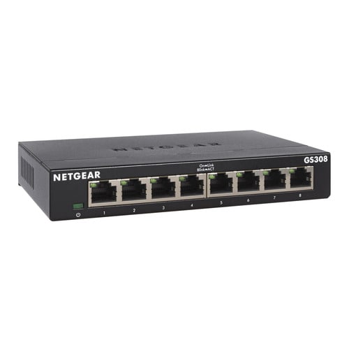 GS308v3 8-Port Gigabit Ethernet Unmanaged Switch für SMB Metallgehäuse, Desktop, lüfterlos, Metallports