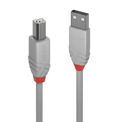LINDY Anthra Line 2 m USB/USB-B Datentransferkabel - Erster Anschluss: Anschluss 1: USB A, Stecker - 480 Mbit/s - Abschirm