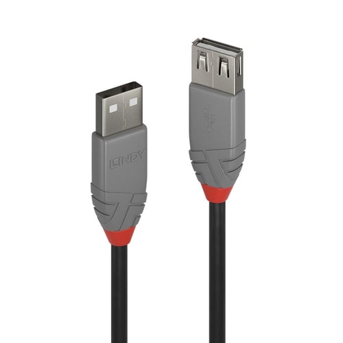 LINDY Anthra Line 20 cm USB Datentransferkabel - Erster Anschluss: Anschluss 1: USB A, Stecker - 480 Mbit/s - Verlängerung