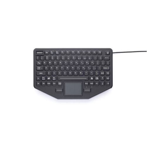 MOUNTABLE KEYBOARD W TOUCHPAD 86-KEY FN IP65 RED BACKLIT KEYS