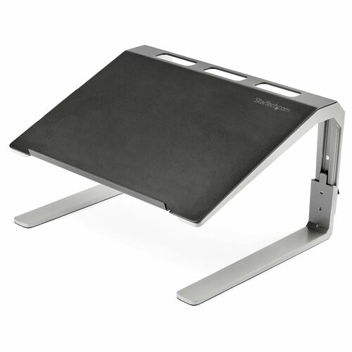 StarTech.com Adjustable Laptop Stand - Heavy Duty Steel & Aluminum - 3 Height Settings - Tilted - Ergonomic Laptop Riser f