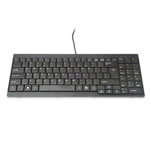 Digitus Tastatur - Kabel Konnektivität - Englisch (US) - Schwarz - Rackmount-LCD
