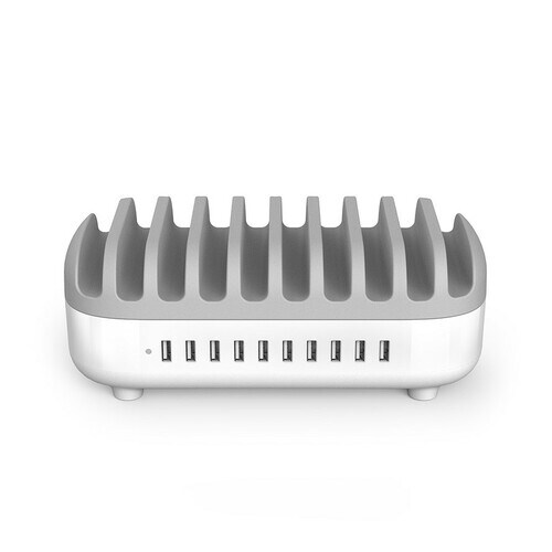 Compulocks 10 Ports USB Charging Dock Station With UK Plug - 10 USB ports, Cooling fan, Multi-protection Safety System, Hi