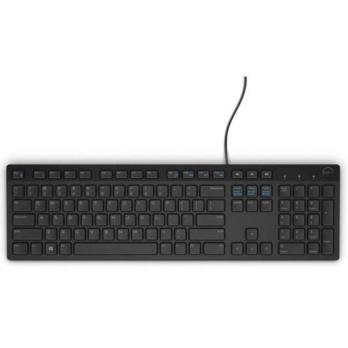 Dell KB216 Keyboard - Cable Connectivity - USB Interface - English (US), International - QWERTY Layout - Black - Desktop C