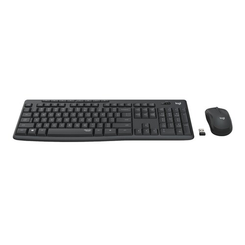Logitech MK295 Keyboard & Mouse - Pan-Nordic - USB Wireless RF - Keyboard/Keypad Color: Graphite - USB Wireless RF Mouse -