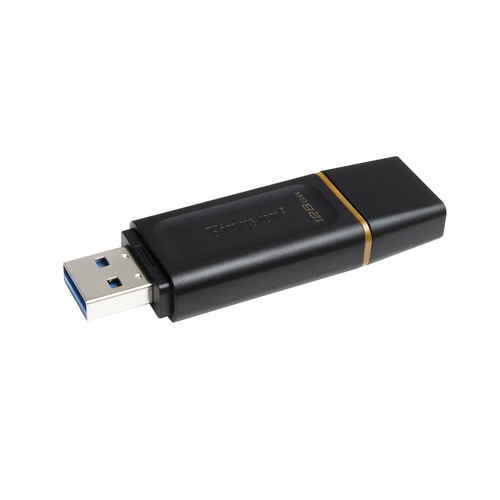 Kingston DataTraveler Exodia DTX 128 GB USB 3.2 (Gen 1) Flash Drive - Black, Yellow - 1 Pack