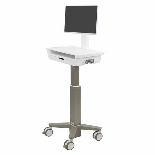 Ergotron CareFit Medizinische Warenkorb - 1 Schubfach - 14,51 kg Belastbarkeit - 4 Rollen - Aluminium, Hochwertiger Kunsts