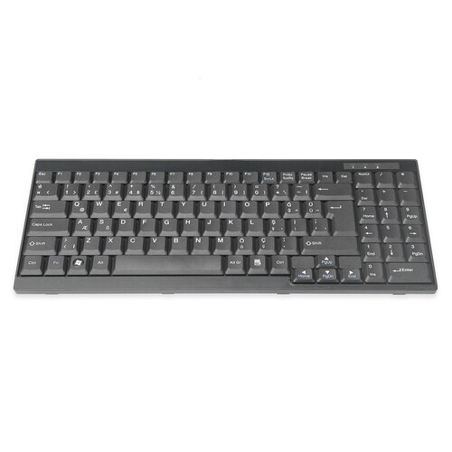 Digitus Tastatur - Kabel Konnektivität - USB Schnittstelle - Türkisch - QWERTY Layout - Schwarz - Rackmount-LCD