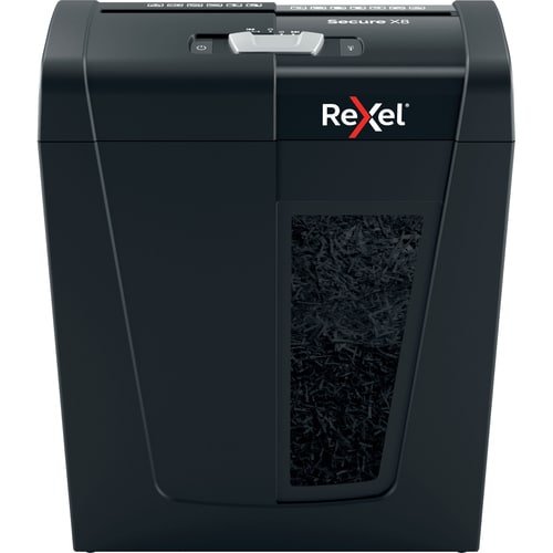 ACCO Secure X8 Paper Shredder - Particle Cut - 8 Per Pass - for shredding Staples, Paper - 4 mm x 40 mm Shred Size - P-4 -