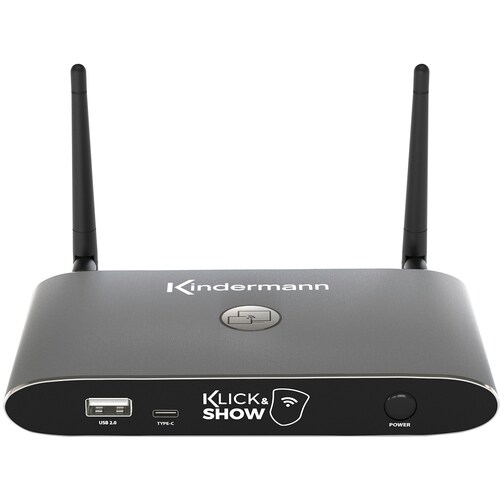 KINDERMANN Klick & Show K-40 Dualband IEEE 802.11ac Wireless Presentation Gateway - 2,40 GHz, 5 GHz - 2 x Netzwerk (RJ-45)