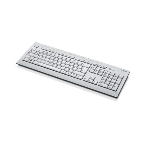 Fujitsu KB521 ECO Tastatur - Kabel Konnektivität - USB Schnittstelle - Italienisch - Grau - 105 Taste(n) - Power, Schlafen