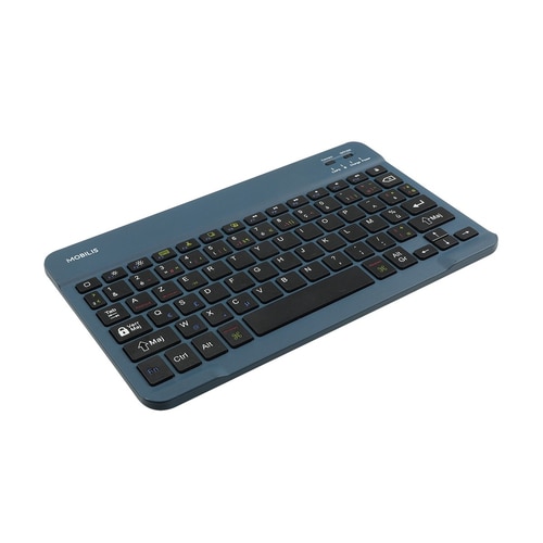 MOBILIS Keyboard - Wireless Connectivity - French - Blue - Bluetooth - Smartphone, TV