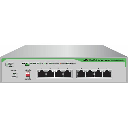 10 GIGABIT UNMANAGED SWITCH 8X100M/1/2.5/5/10GT EU POWER