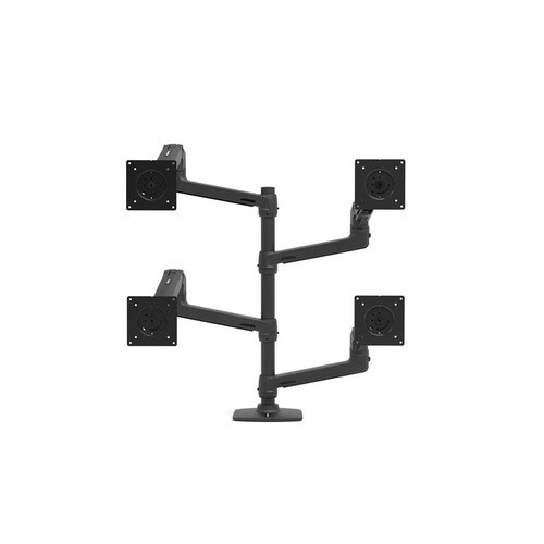 Ergotron Mounting Arm for Monitor, Notebook, LCD Display - Matte Black - Height Adjustable - 4 Display(s) Supported - 11.3