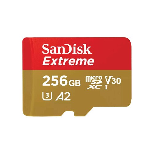 SanDisk Extreme 256 GB Class 3/UHS-I (U3) V30 microSDXC - 190 MB/s Read - 130 MB/s Write - Lifetime Warranty