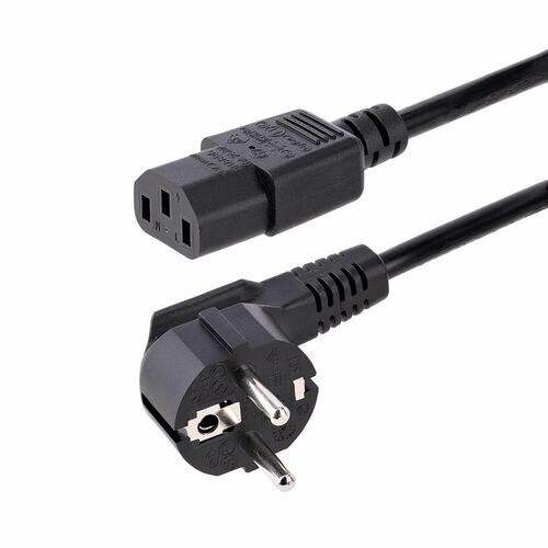 StarTech.com Standard Power Cord - 1 m - For Television, Monitor, PC, Scanner, Printer - Schuko CEE 7/7 / IEC 60320 C13 - 