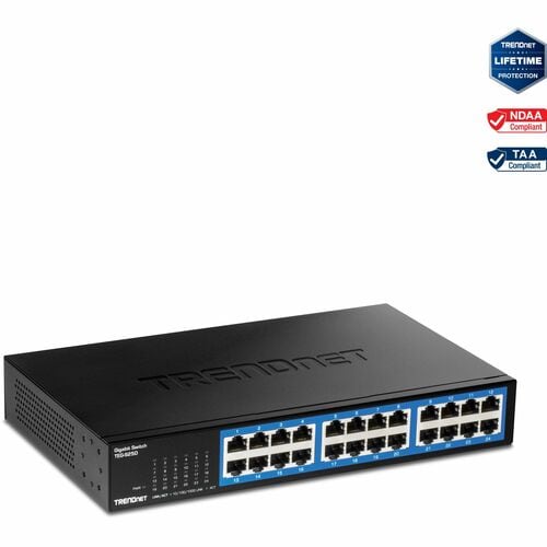 Switch Ethernet TRENDnet TEG-S25D 24 Porte - Gigabit Ethernet - 1000Base-T - TAA Conforme - 2 Layer supportato - 14,24 W C