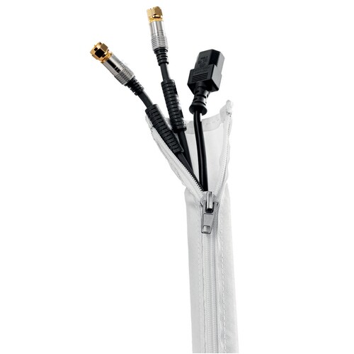 HAGOR Tasche Kabel - Weiß - Polyester-Elastik Körper - 2000 mm Höhe x 45 mm Durchmesser
