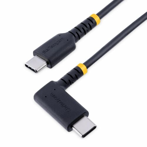 StarTech.com 6in (15cm) USB C Charging Cable Right Angle, 60W PD 3A, Heavy Duty Fast Charge USB-C Cable, Durable Rugged Ar
