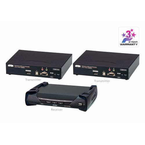 BUNDLE (2TX 1RX) USB 4K DISPLAYPORT KVM OVER IP EXTENDER