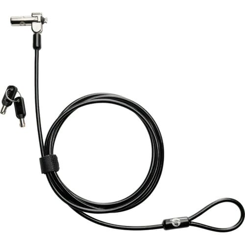 HP Essential Cable Lock For Notebook - 1.83 m Cable - 4-digit - Combination Lock - Vinyl, Galvanized Steel - For Notebook