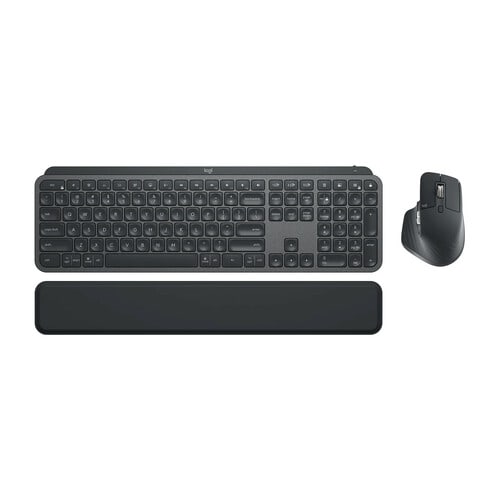 Logitech MX Keys Combo for Business Tastatur & Maus - QWERTY - Deutsch - Tastatur, Kabellos, Bluetooth/RF USB, Schere, Gra