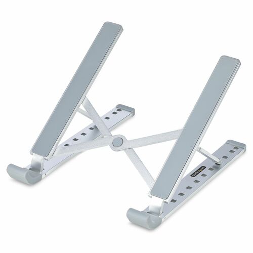 StarTech.com Foldable Laptop Riser Stand, Portable Height Adjustable Ergonomic Laptop Stand, Tilt/Raised/Angled Laptop/Tab