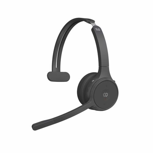 Cuffie Cisco Wireless On-ear Mono - Nero Carbonio - Google Assistant, Siri - Monoaurale - Ear-cup - 6500 cm - Bluetooth - 
