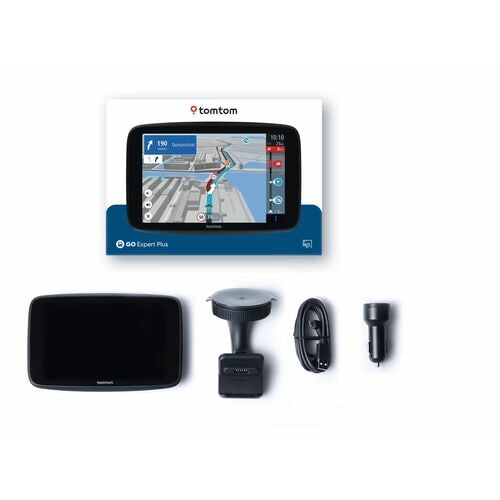 TomTom GO Expert Plus Automobile Portable GPS Navigator - Portable, Mountable - 17.8 cm (7") - Touchscreen - Full Voice Co