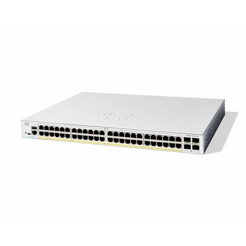 Cisco Catalyst 1200 C1200-48P-4G 48 Ports Manageable Ethernet Switch - Gigabit Ethernet - 10/100/1000Base-T, 1000Base-X - 
