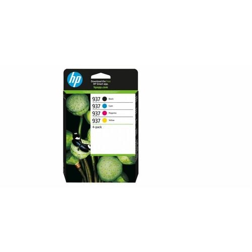 HP 937 Original Standard Yield Inkjet Ink Cartridge - Combo Pack - CMYK - 4 Pack - 1250 Pages