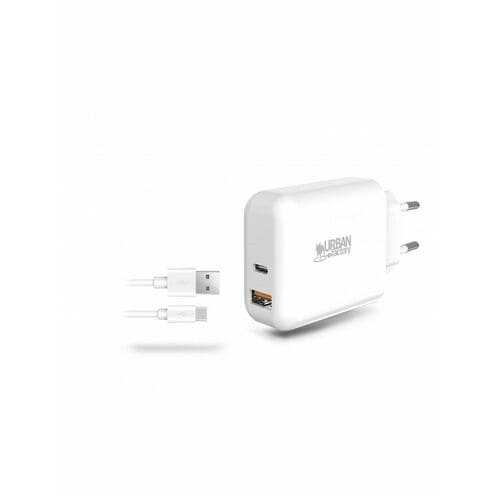 CARGADOR USB-C 45W Y USB-A 18W CABLE 1M USB-A A USB-C