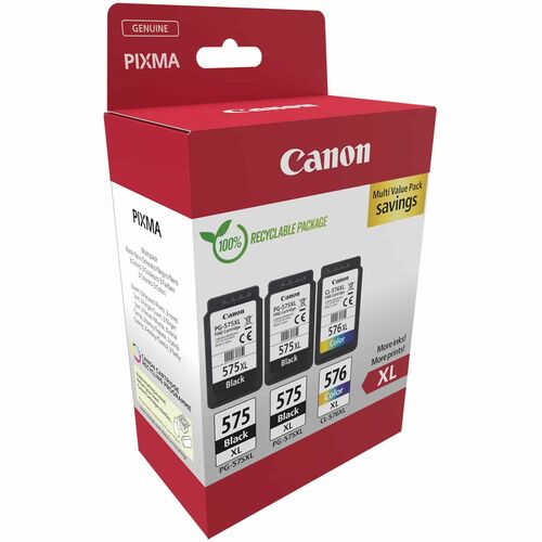 Canon Hoch (XL) Kapazität Tintenstrahl Tintenpatrone - Schwarz, Cyan, Magenta, Gelb - Original - Value Pack - 3er Pack