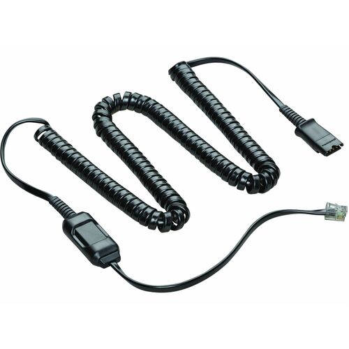 Poly 2.99 m Audio Cable - 1 - Cable for Headset, Audio Device - Black