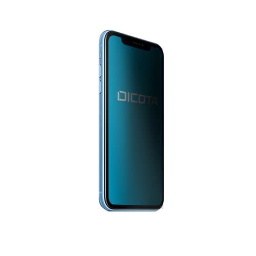 Dicota Secret Silicone, Polyethylene Terephthalate (PET) Privacy Screen Protector - Black - For LCD iPhone XR - Scratch Re
