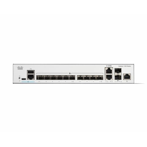 Cisco Catalyst 1300 C1300-12XS 2 Ports Manageable Layer 3 Switch - 10 Gigabit Ethernet - 10GBase-T, 10GBase-X - 3 Layer Su