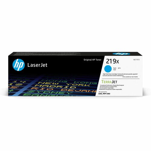 HP 219X Original High Yield Laser Toner Cartridge - Cyan - 1 Pack - 2500 pages
