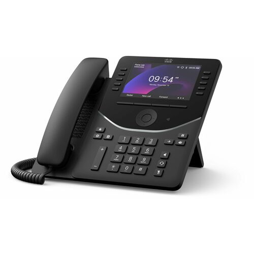 Cisco 9851 IP Phone - Corded - Corded - Desktop, Wall Mountable - Carbon Black - 6 x Total Line - VoIP - 9.4 cm (3.7") LCD